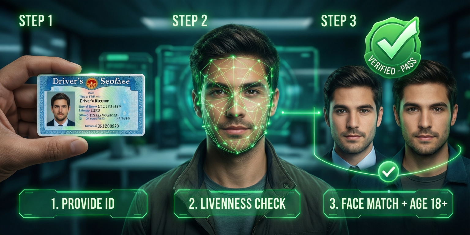 Identity verification matching a live face to an ID document